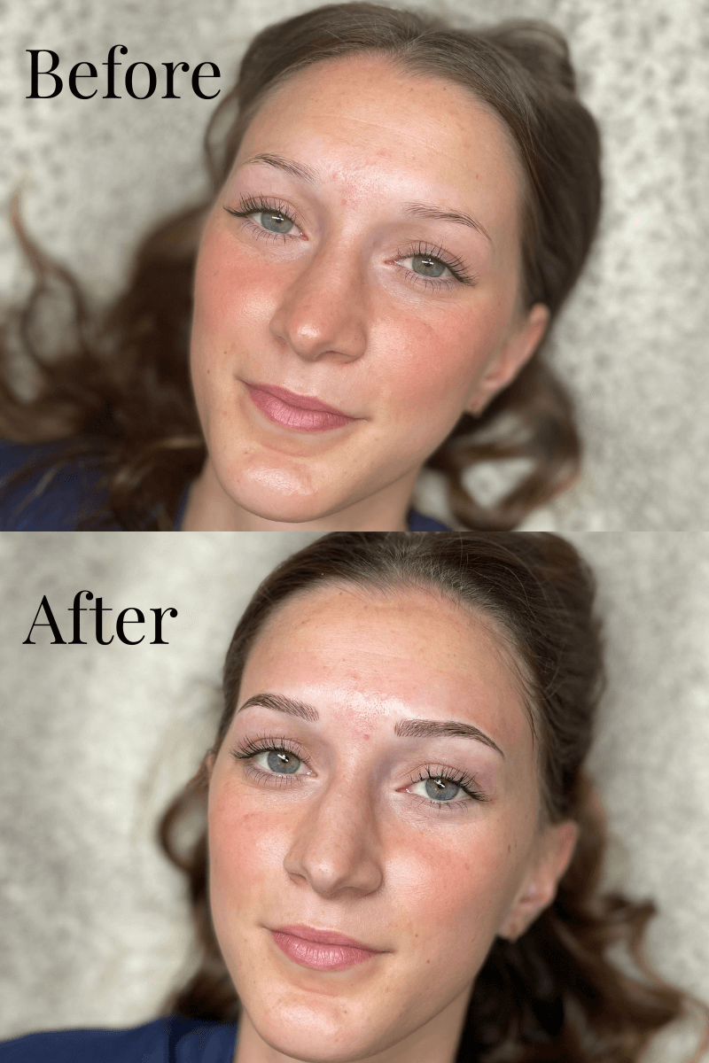 4 Hybrid Microblade before and after